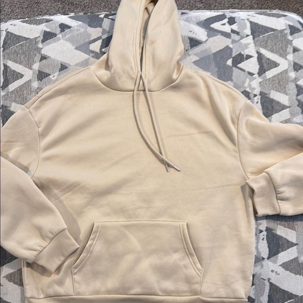 Men's Cream Hoodie Sweater